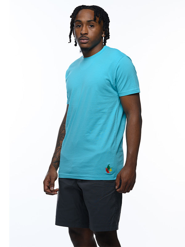 Blue splash tee side