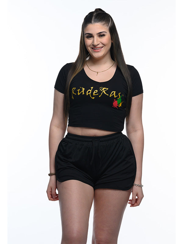 Rude ras black crop front